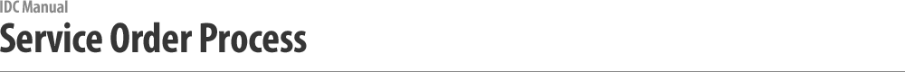 Service Order Process